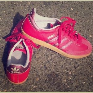 Adidas Sambas Sharp Red/Pink Metallic 8.5